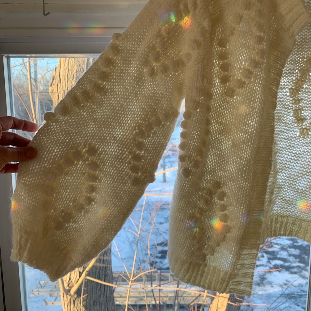 Cream lucky brand sweater